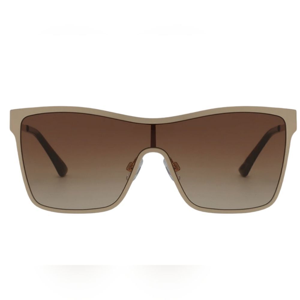 Women's Oversized Shield Sunglasses - Brown Gradient